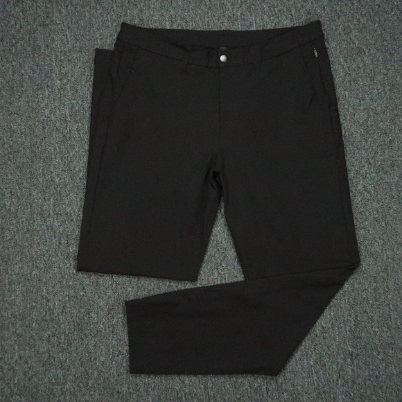 Lululemon Pants Mens 36x32 Black Commission Slim Fit Trousers Warpstreme